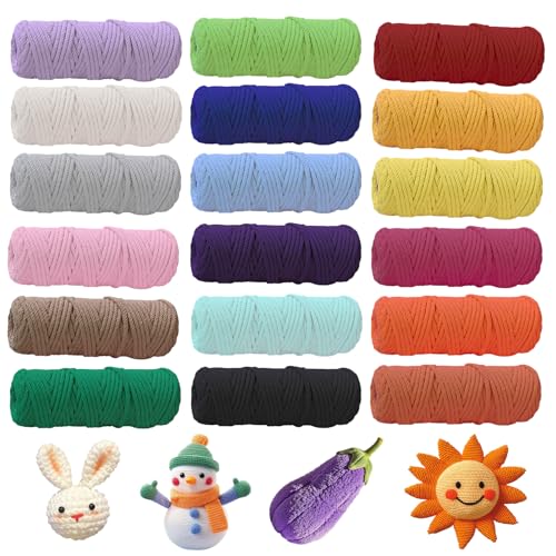 Makramee Garn Set 3mm X 30m 18 St