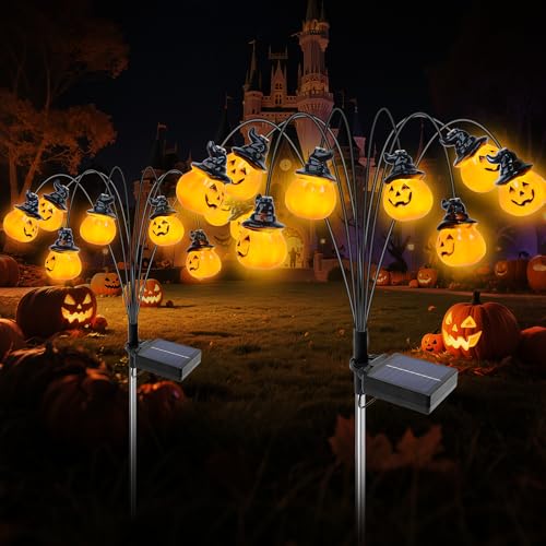 Qoosea Halloween Solarleuchten F R Garten 2 St