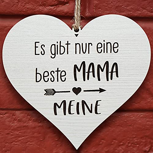 Glitzkind Holz Deko Herz Geschenk F R Mama