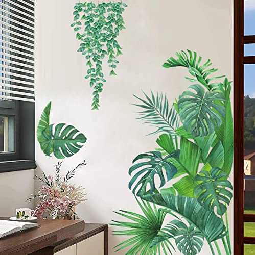 Hpniub Gr Ne Bl Tter Wandtattoo Modern Wandaufkleber