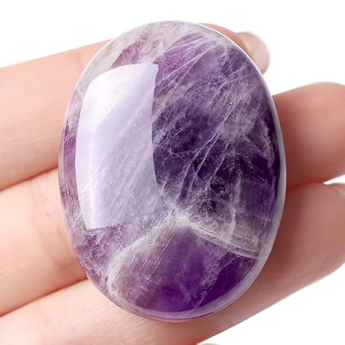 Awardsen Amethyst Kristall Oval Heilung Kristalle Violett Nat