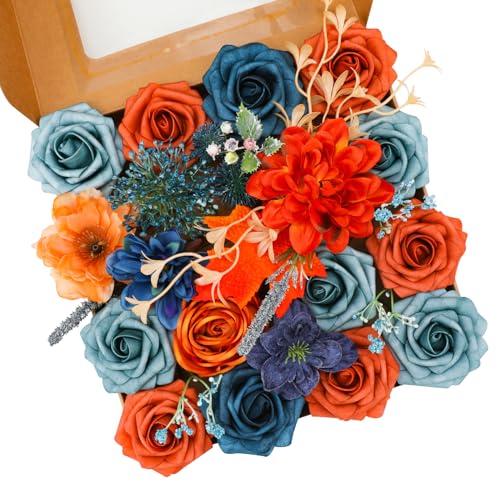 Floweroyal K Nstliche Blumen Combo Orange Blumen Mix