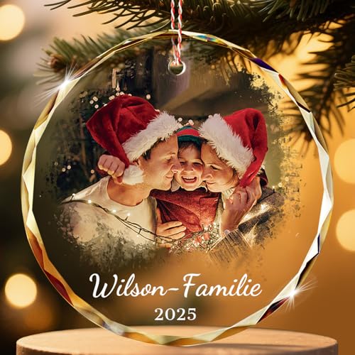 Albk Personalisierte Weihnachtskugel Mit Foto Aus Kristall Geschenk
