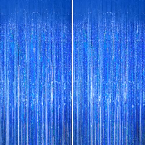 Kernowo Lametta Vorhang Blau Glitzer 2 St Ck