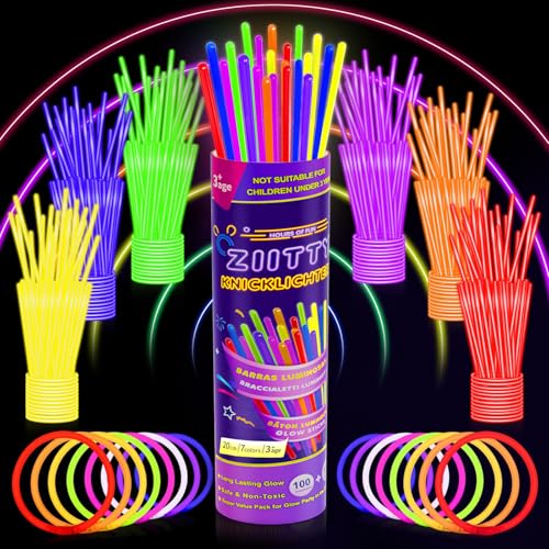 Ziitty Knicklichter Party Set 7 Tolle Farben Knicklichter