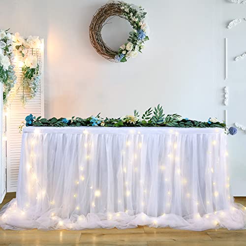 Hbbmagic Wei T Ll Tischrock Mit Licht 2