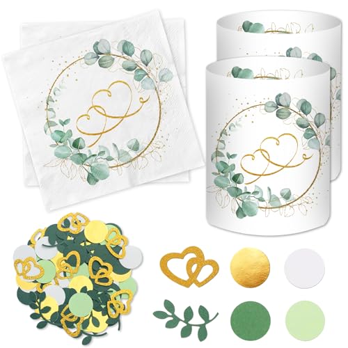 20 St Ck Servietten Hochzeit 12 Windlicht Tischdeko