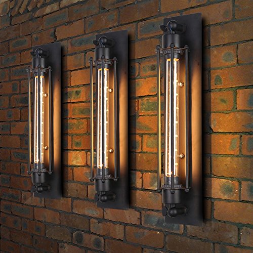 Frideko Home 3x Modern Industrial Metall Rohr Wandlampe
