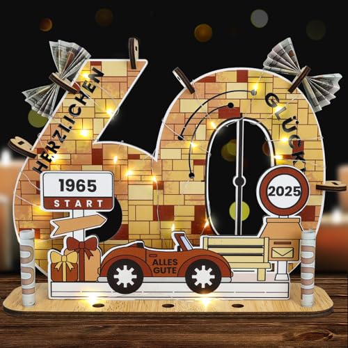 Belillpipi 2025 Holzfarbe Originelle 60 Geburtstag Deko Geburtstag