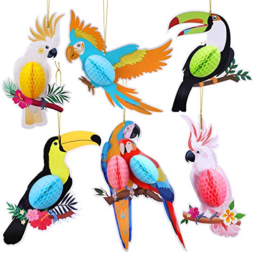 Howaf 6 St Ck Tropische Vogeldekoration Hawaii Sommer