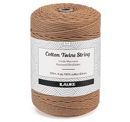 Ilauke Makramee Garn 3 Mm X 300m Nat