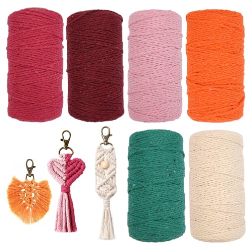 Kinetickraft Makramee Garn 2mm X 100m Baumwolle 6