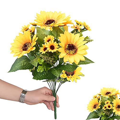 Yelyan 2pcs K Nstliche Blumen Sonnenblumen Kunstblumen Sunflowers