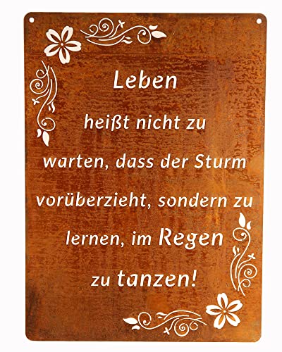 Schild Spruchtafel Rostiges Gartenschild Edelrost Rost Zum H