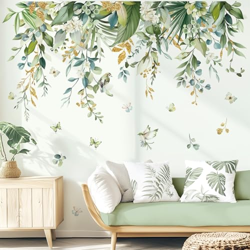 Wondever Wandtattoo Tropische Pflanze Bl Tter Gr Ne