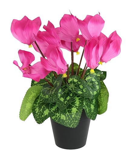 K Nstliche Alpenveilchen Im Topf Blume Deko Dekoblume