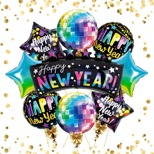 9 St Ck Neujahrsballon Silvester Deko Silvester Deko
