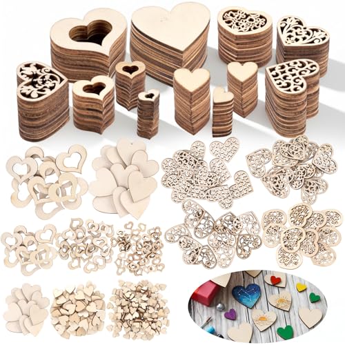Vgoodall 510 St Ck Holzherzen Deko Naturbelassene Herz
