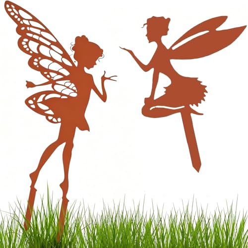 2 St Ck Elfen Figuren Garten Gartendeko F