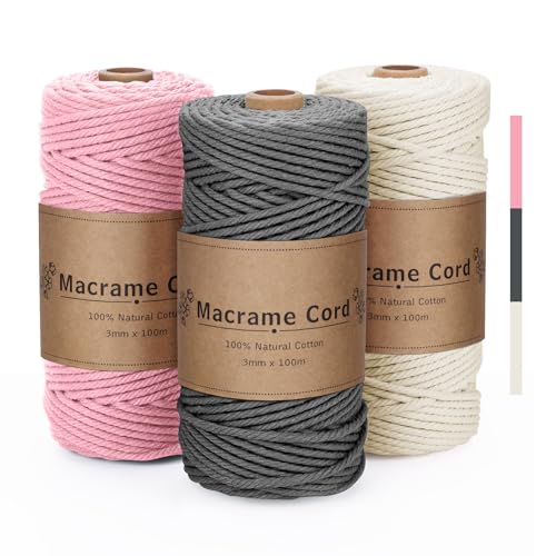 Vorhot Makramee Garn 3mm X100m Makramee Garn Set