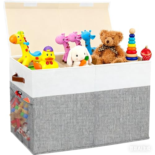 Kosleow Spielzeugkiste Mit Deckel Extra Gro E Faltbare