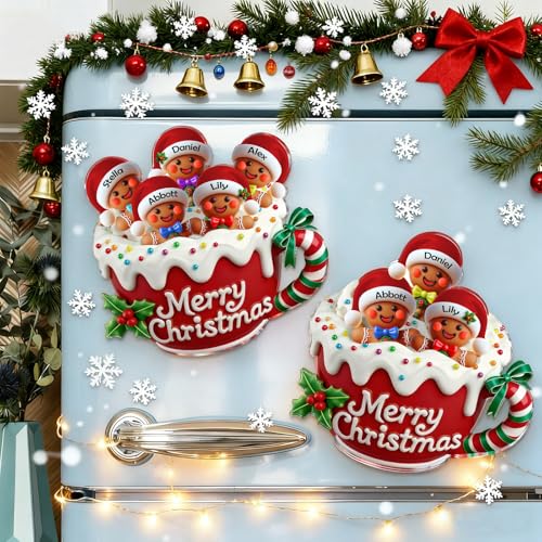 Xrlsg Individuelle Weihnachts K Hlschrankmagnete Personalisierte Lebkuchen Familien