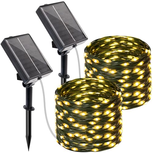 Btfarm 2 St Ck Solar Lichterkette Aussen Mit