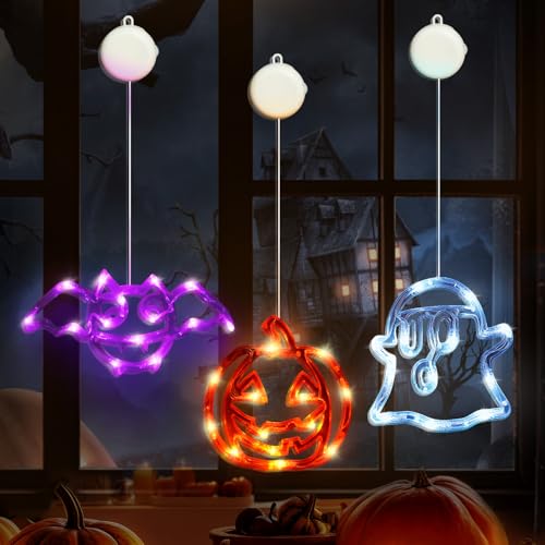Brightark Halloween Dekorationen Fensterlichter Mit Saugn Pfen 3er