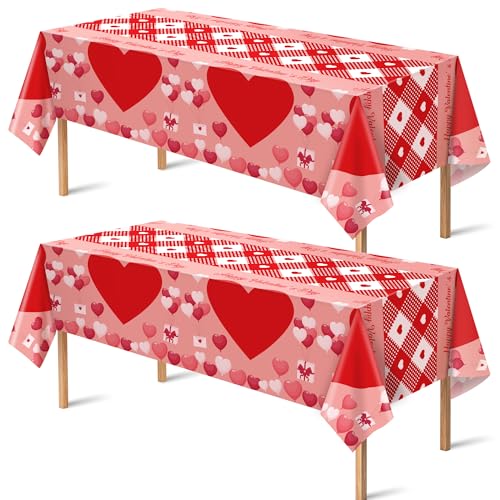 Ohome Valentinstagsdekoration Valentinstagsdekoration Einweg Tischdecke Aus Kunststoff Valentinstagsdekoration
