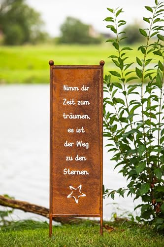 Schild Gartenschild Edelrost Rost Zum Einstecken Rostige Gartendeko