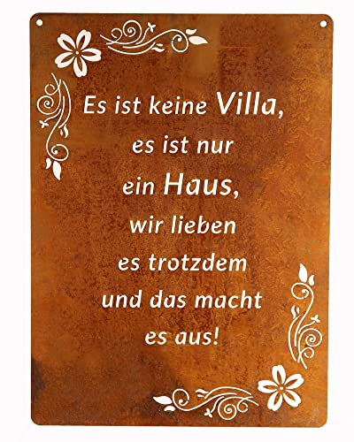 Schild Spruchtafel Rostiges Gartenschild Edelrost Rost Zum H