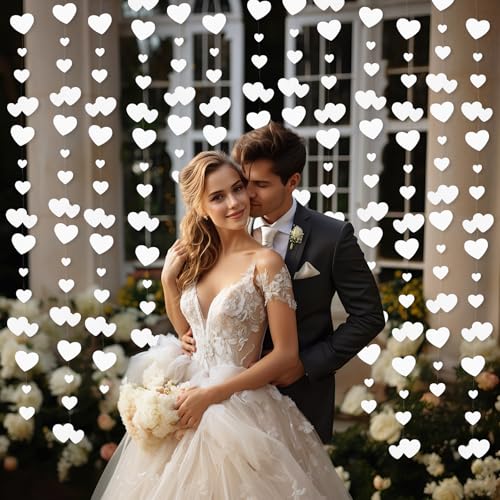 78ft Girlande Hochzeit Wei E Doppel Herz 6