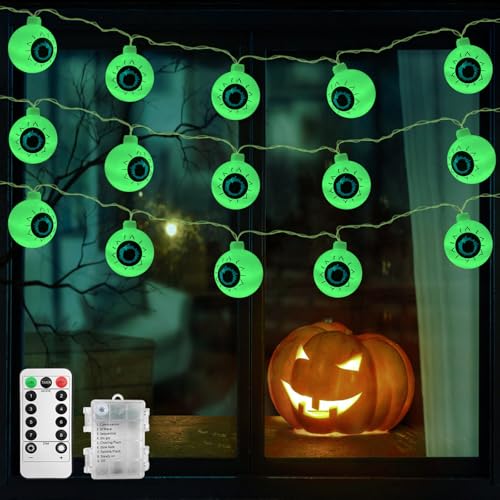 Cnmtcco Halloween Deko Outdoor Halloween Lichter Augapfel Gr