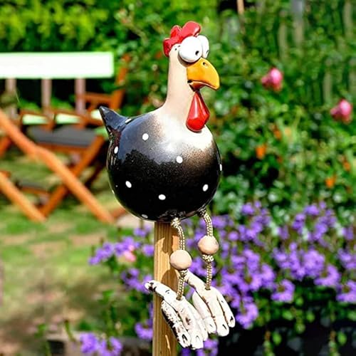 Owoaoowl Keramik Huhn Gartendeko Handarbeit Gartenstatue Dekorative Henne