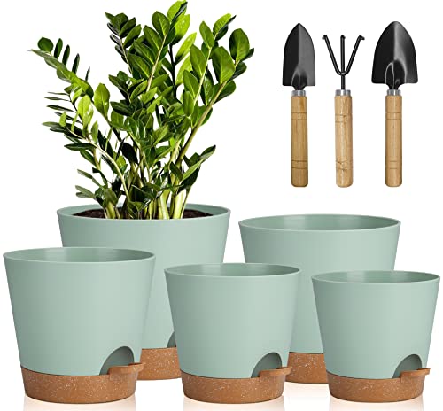 5 Packs Kunststoff Blumentopf Mit Bew Sserungssystem 17