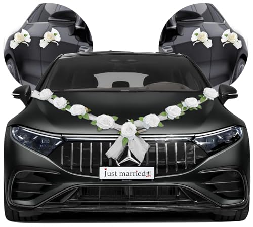 Autoschmuck Hochzeit Motorhaube Hochzeitsdeko Auto Deko Seidenblumen F