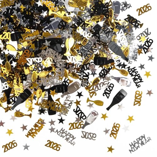 Konfetti Tischdeko Happy New Year 2026 Deko 1000