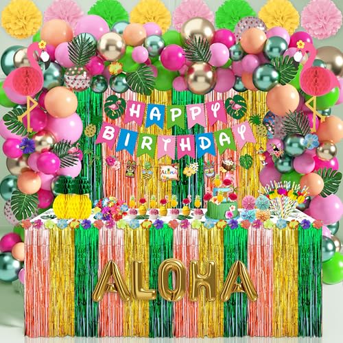 Hawaiianische Luau Geburtstagsparty Dekorationen Tropische Aloha Party Zubeh