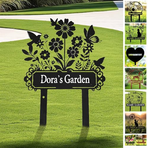 Personalisierte Metallschild Mit Text Gravur Gartenstecker Selbst Gestalten