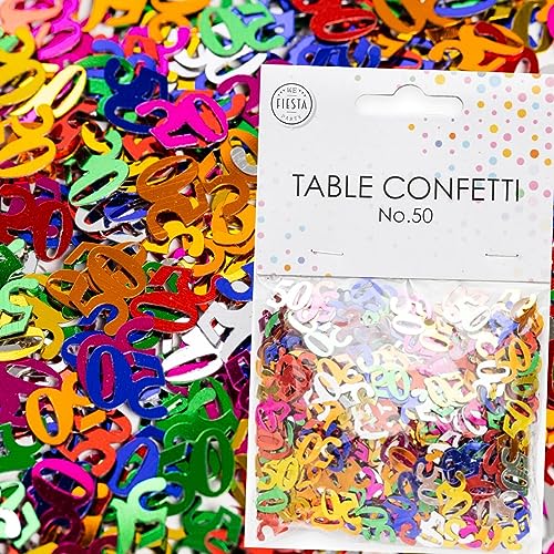 Konfetti Zahl 50 Bunt Zum 50 Geburtstag Deko