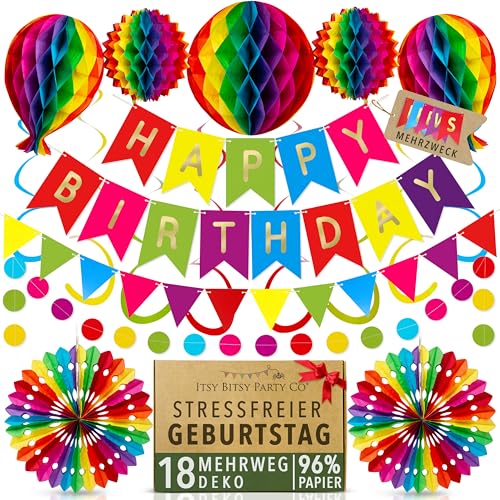 Premium Wiederverwendbare Geburtstagsdeko Regenbogen Deko Geburtstag Party Deko