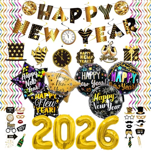 Silvester Deko 2026 Set Mit Happy New Year