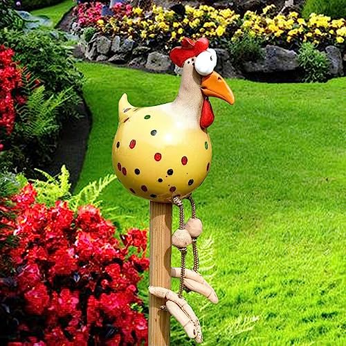 Dyouen Huhn Deko Garten Handarbeit Gartenstecker Weihnachten Hahn