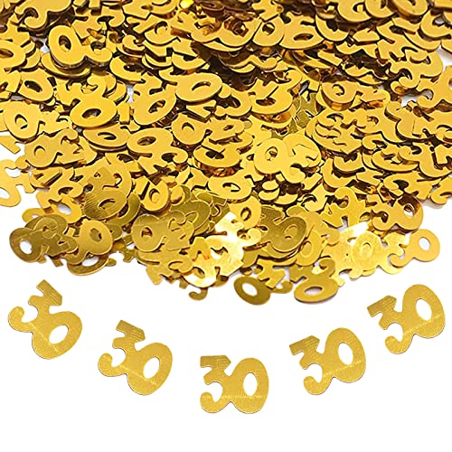 30 Geburtstag Jubil Um Konfetti Goldene Zahlenkonfetti Tischdeko