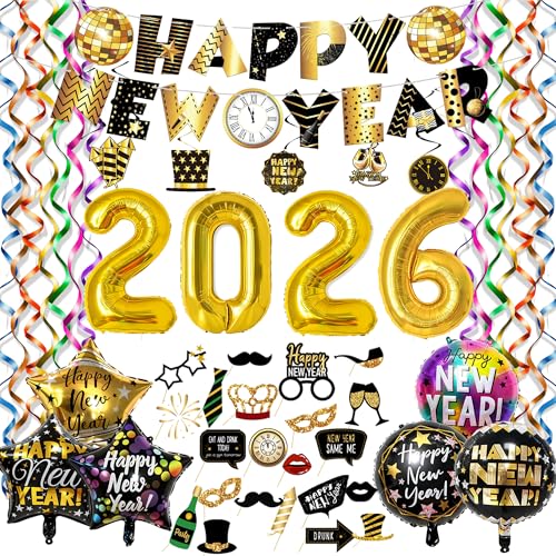 Silvester Deko 2026 Party Set Bunt Silvesterdeko Happy