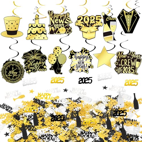 Silvester Deko 2025 Konfetti Streudeko Silvester Deko Silvester