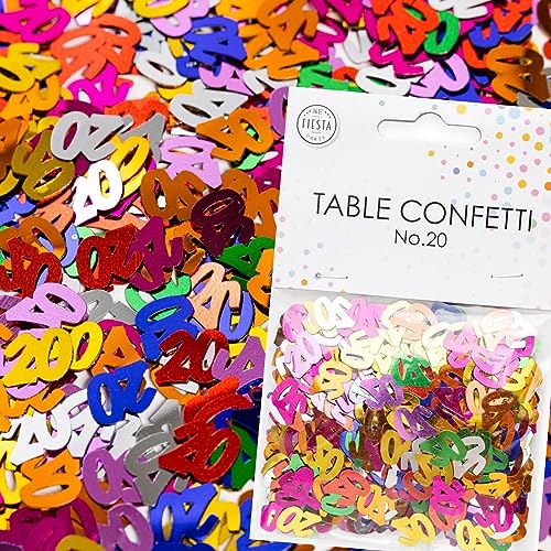 Konfetti Zahl 20 Bunt F R 20 Geburtstag