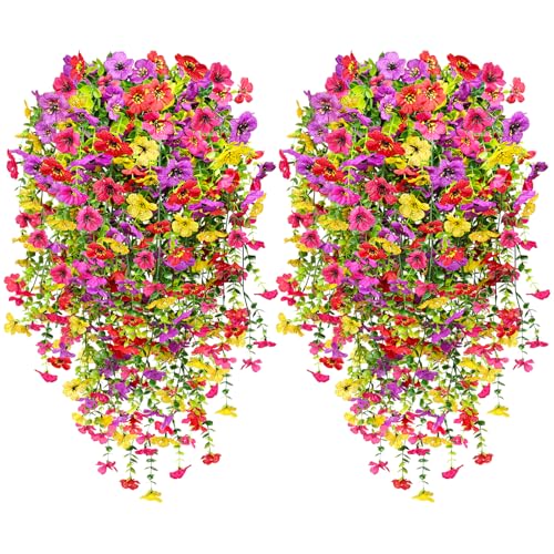 Ysuvin Kunstblumen H Ngend 4 St Ck Rosa