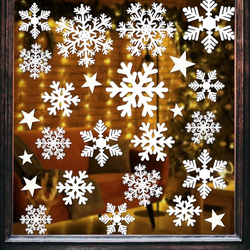 Alintor Weihnachtsdeko Innen 250 Stk Fensterbilder Weihnachten Pvc