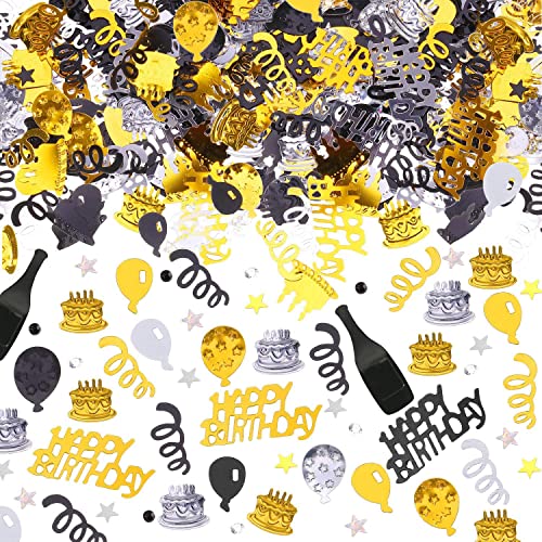 Burgeon Konfetti Geburtstag Tischdeko Happy Birthday Konfetti Gold